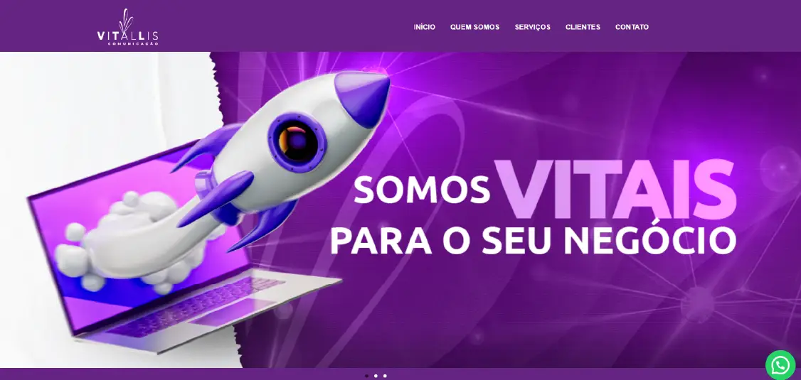 Site da Agência Vitallis